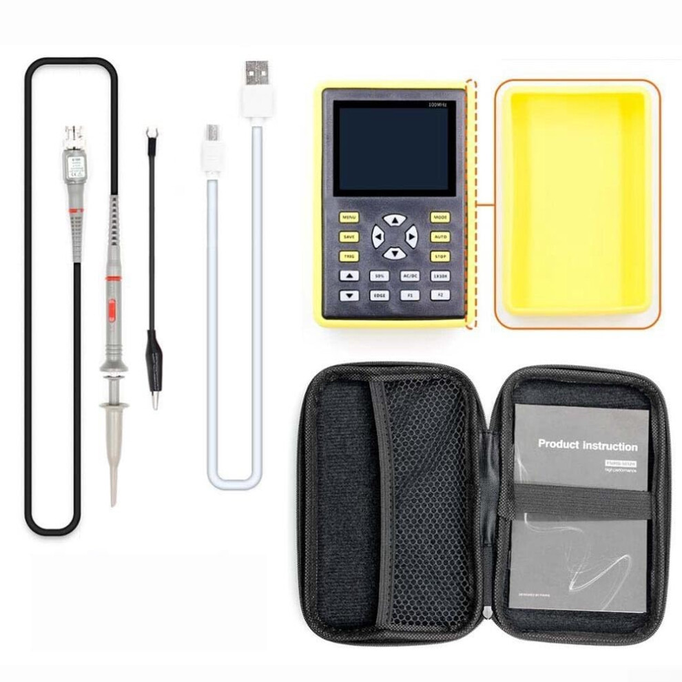 5012H Handheld Digital Oscilloscope 2.4 Inch Lcd 500Ms/S 100Mhz Bandwidth Built-In 3000Mah Battery 9084446550825
