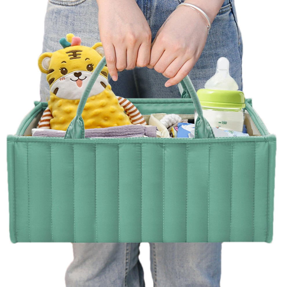 Shower Diaper Organizer Foldable Shower-Ready Diaper Organizer Bag for Changing Tables and Nursery Towels Nappies Bibs