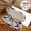 1Set Draagbare Dubbele Brillenopberger Met Hard Schild 5