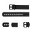 Black Silicone Watch Replacement Band Soft Comfortable Wrist Strap 4