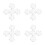 20 Pcs Portable Flower Shape Acrylic Mirror Sticker For Phone Case 5