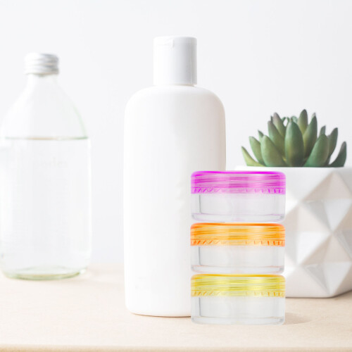 44 Pcs Small Plastic Pots Empty Cream Containers Mini Cosmetic Case 2