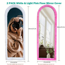 (Blue, Universal) Full Length Mirror Cover, 1 Count Soft Anti Slip Cover, Home Decor Supplies for Living Room Bedroom Dressing Room