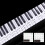Sticker Piano Durable Transparent Pour Clavier Et Orgue Noir 7