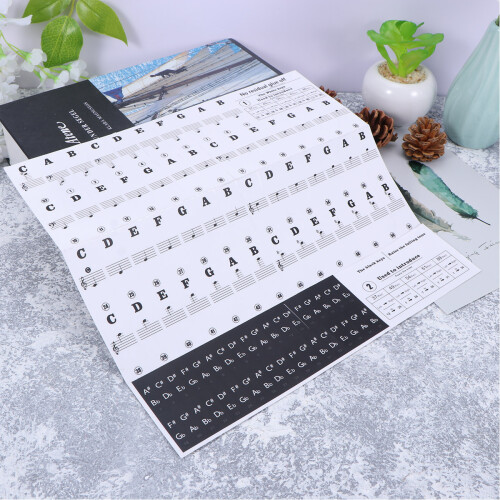 Sticker Piano Durable Transparent Pour Clavier Et Orgue Noir 2