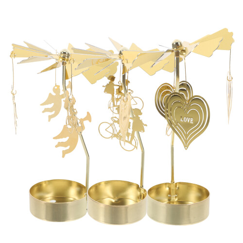 12 Pcs Valentine's Day Rotating Tea Light Candle Holder For Decor