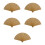 5 Pezzi Ventaglio In Bamboo Pieghevole Per 9
