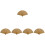 5 Pezzi Ventaglio In Bamboo Pieghevole Per 7