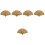 5 Pezzi Ventaglio In Bamboo Pieghevole Per 6
