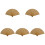5 Pezzi Ventaglio In Bamboo Pieghevole Per 4