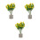 3 Pezzi Albero Artificiale Con Per 8