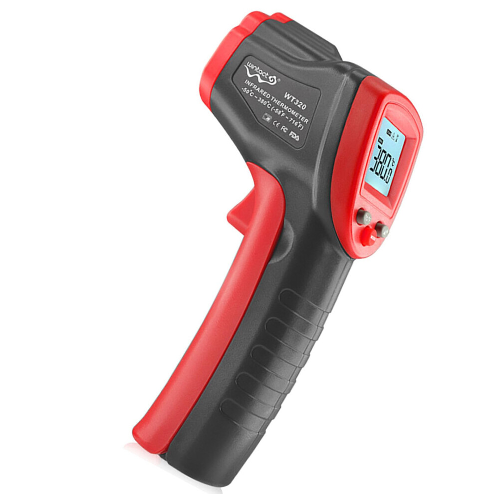 Handheld Temp Reader WT320 Backlit Digital Thermometer -50 To 380C, Auto Off, Portable Temperature Measurement Tool