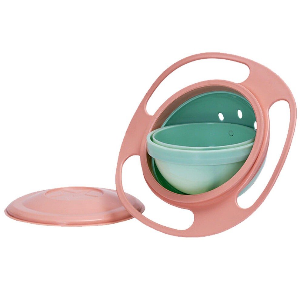 Gyro Bowl Anti Spill Bowl For Toddlers 360 Degree Gyro Design Leak Proof Baby Snack Bowl