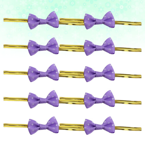 100 Pièces Attache Nœud Pour Alimentaire Violet 2