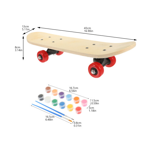 1 set diy skateboard deck graffiti, onafgewerkt met pigmenten 1