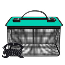 Fish Cage Portable Mesh Fishing Bucket Net Storage Cage Protectors For Live Baits And Live Fish