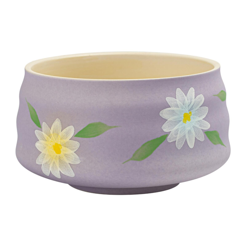 Japanese Green Tea Cup for Matcha Preparation 580ml Capacity Ceramic Bowl Violet Color For Beginners-image-OPC-PMCRBW6-NEW