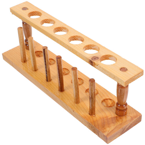 5 Pièces Porte-Tubes En Bois 6 Trous 2