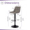 2 Nova Bar Stools Smoke Grey Faux Leather 3