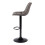 2 Nova Bar Stools Smoke Grey Faux Leather 6