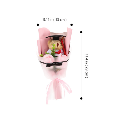 Bouquet Fiori Artificiali Con Peluche Per 1