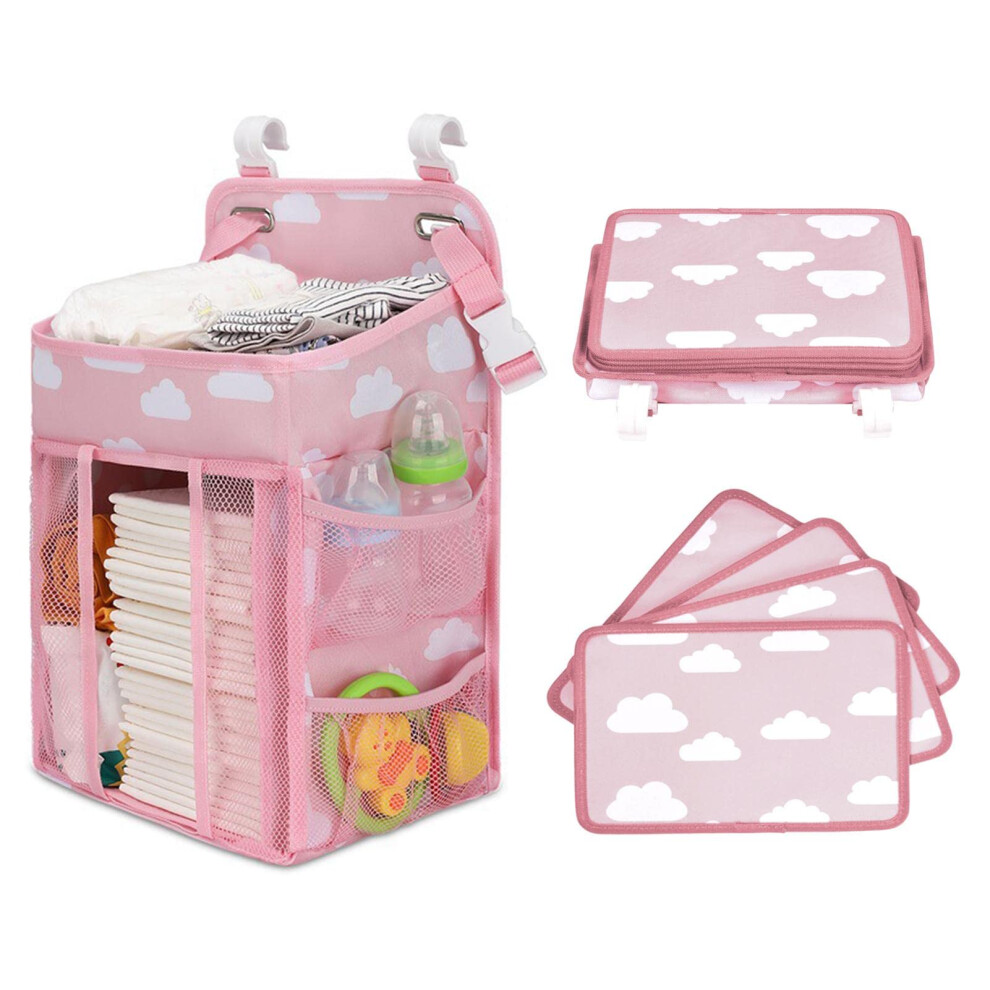 Nursery Organiser, Hanging Nappy Organiser, Nappy Caddy, Stacker Organiser Holder For Toys Towels Clothes Storage Bag