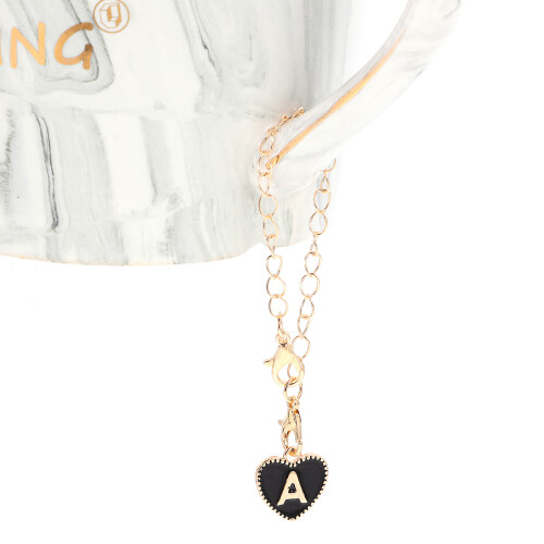 2 Pièces Pendentifs Lettres En Alliage Forme Tasse 1