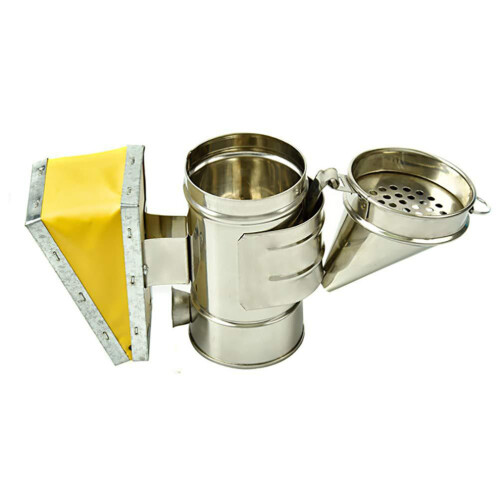 beekeeping manual smoker with mini nozzle stainless steel silver 1