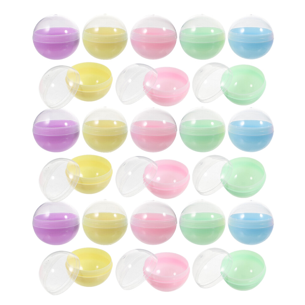 50Pcs Semi-Transparent Refillable Plastic Capsules For DIY Toys Candy-image-OPC-PMCRFBT-NEW