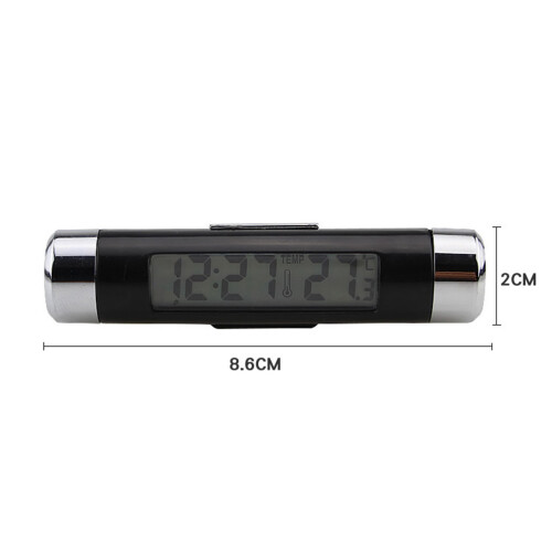 Clock 1 Thermometer Voor Auto Multi Color 1 Set 3,4 X 0,8 Inch 2