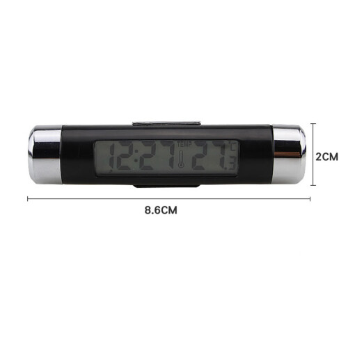 Clock 1 Thermometer Voor Auto Multi Color 1 Set 3,4 X 0,8 Inch 1