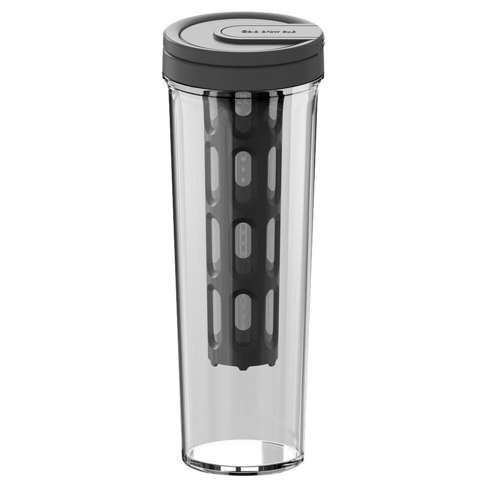 Portable Cold Brew Coffee Maker 34oz/1L Leak-Proof Removable Fine Mesh Filter Iced Coffee Tea Brewer Dark Grey Camping-image-OPC-PMCRGGN-NEW