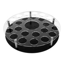 3Stk Shotglas Halter Mit 25 Löchern Aus Klarglas Schwerem Sockel