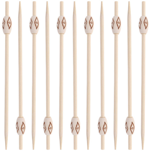50 Pezzi Stuzzicadenti In Bamboo Per Frutta Cocktail Bevande Feste
