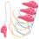 4Stk 6 Kinder Mini Ocarina Robuste Flöte Abs Rosa 7
