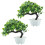 2 Pezzi Albero Pino Artificiale In Vaso Bonsai Da 7