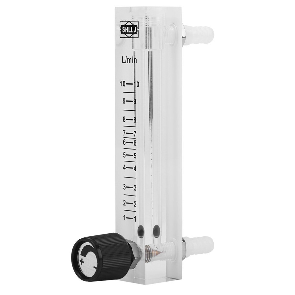 Gas Flow Meter 1-10 LPM Oxygen Flowmeter With Control Valve For Oxygen, Air, Gas Rotameter