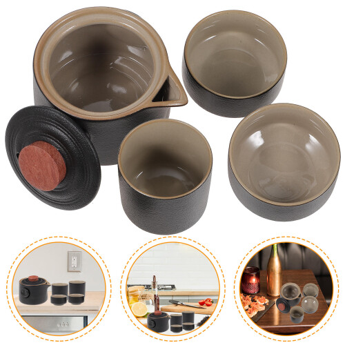 Conjunto De Portable Com Cerâmica, Bule E Saco Preto 2