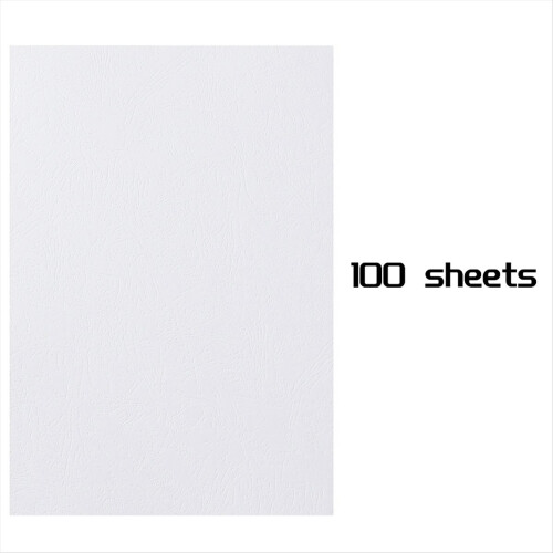 Couverture de reliure papier, format A4, aspect cuir, blanche 2