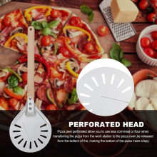 7-calowa aluminiowa perforowana łopatka do pizzy z metalu, okrągła