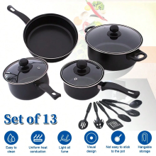 13pcs Induction Hob Cookware Set Non Stick Pots And Pans