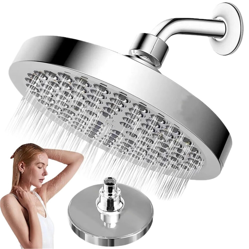 Hygienic Bath Shower Rain Ceiling Rainfall Round Showerhead Replacement Parts For Bathroom Kit System-image-OPC-PMCS6TW-NEW