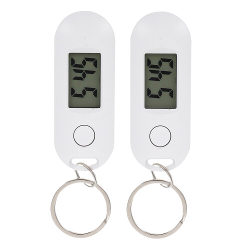 2Stk. Schlüsselanhänger Uhr Digital Stumm Für