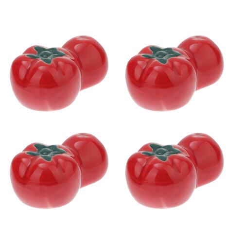 4 Stks Chopstick-Rest Tomatoceramiek Apparatuur