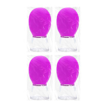 4X Vacuum Suction Cup Massage Kit, Face Cupping Cups, Home Use, Violet, Cup Set For Muscle Eyes Arm