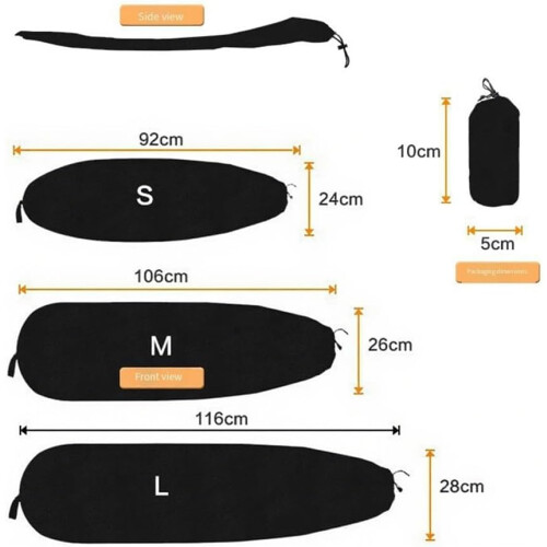 Surfboard Sock Cover Drawstring Closure, Storage Pouch, 200*50cm, Fits Shortboard Funboard Longboard 2