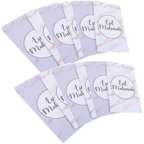 50Pcs Multi Color Eid Envelopes Paper Gift Holders Ramadan Decorations