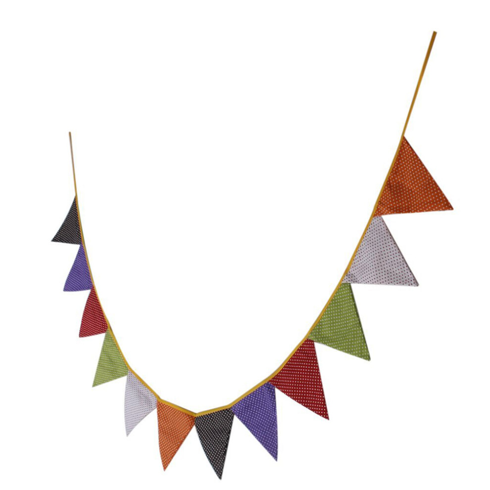 12 Sztuk Kolorowych TróJkąTnych Flagek Z Punktami Do Dekoracji-image