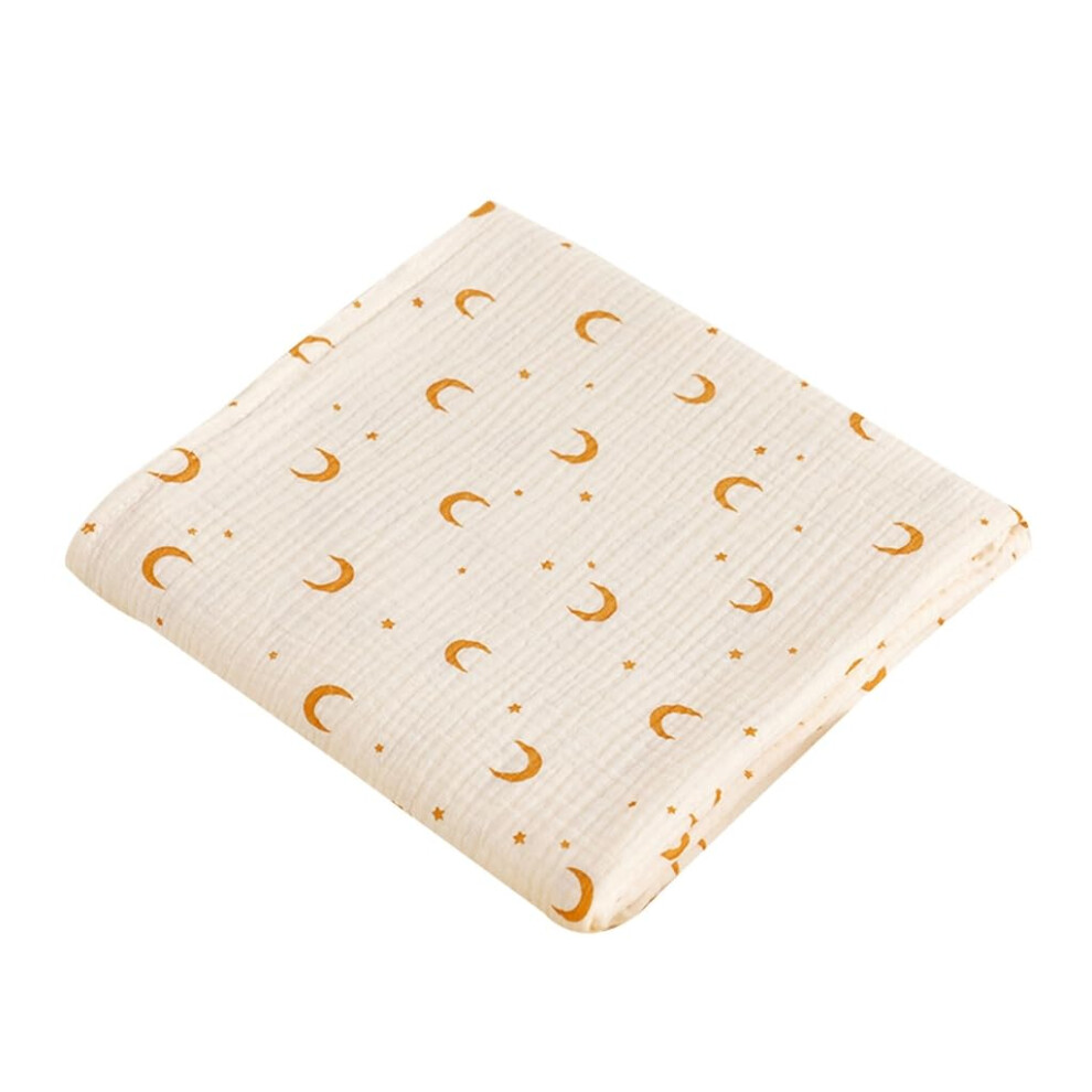 Baby Muslin Blanket Multi Pattern Cotton Large Soft Receiving Blanket Newborn Wrap Moon And Stars