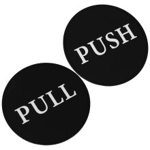 2 acryl türschilder push/pull für glastüren mit chinesisch